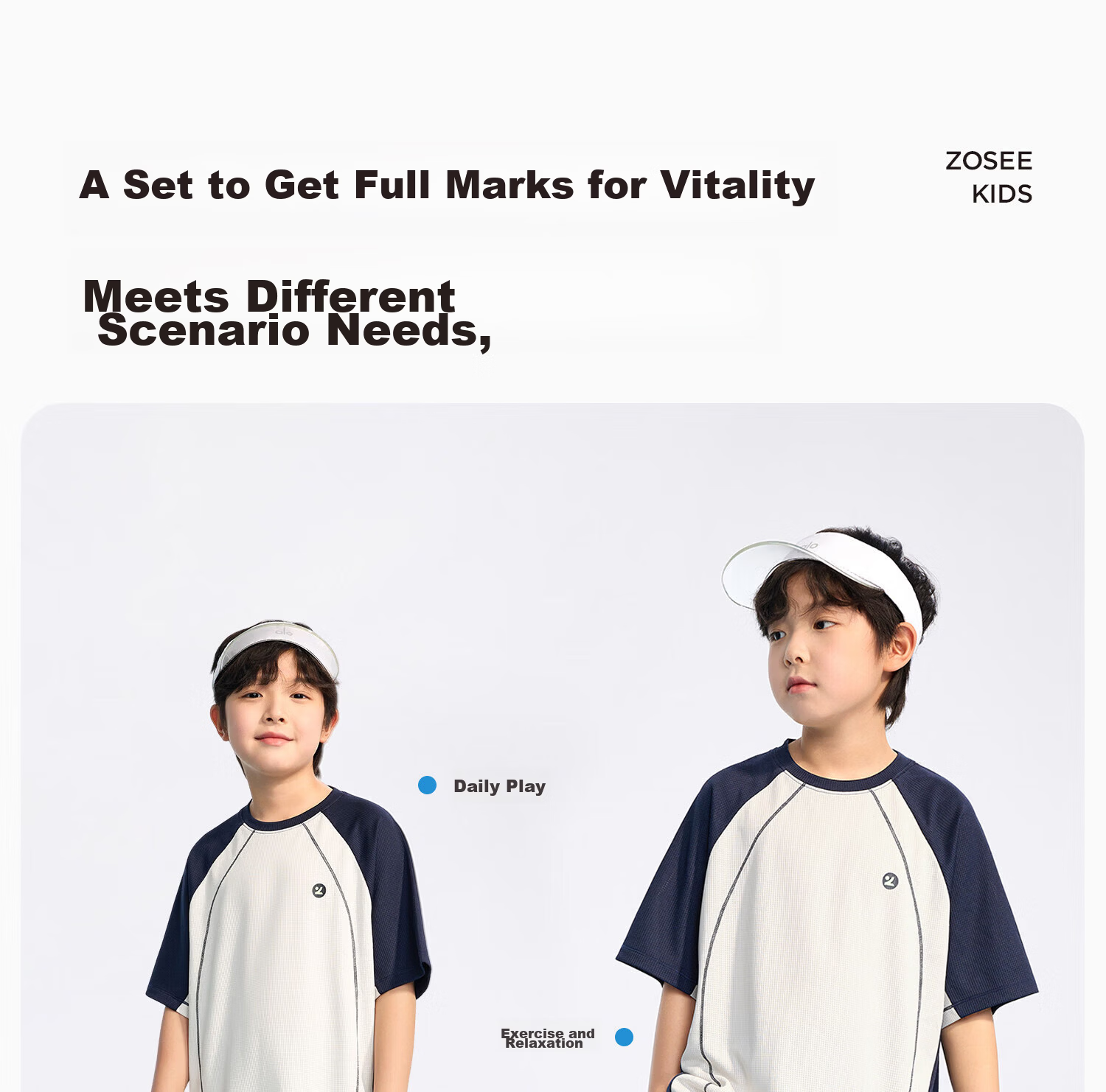 Zuo Xi Boys Short Sleeve Set 2026 Summer Kids Sports Jersey Original Yarn Quick-Dry Mesh Breathable White 130 12